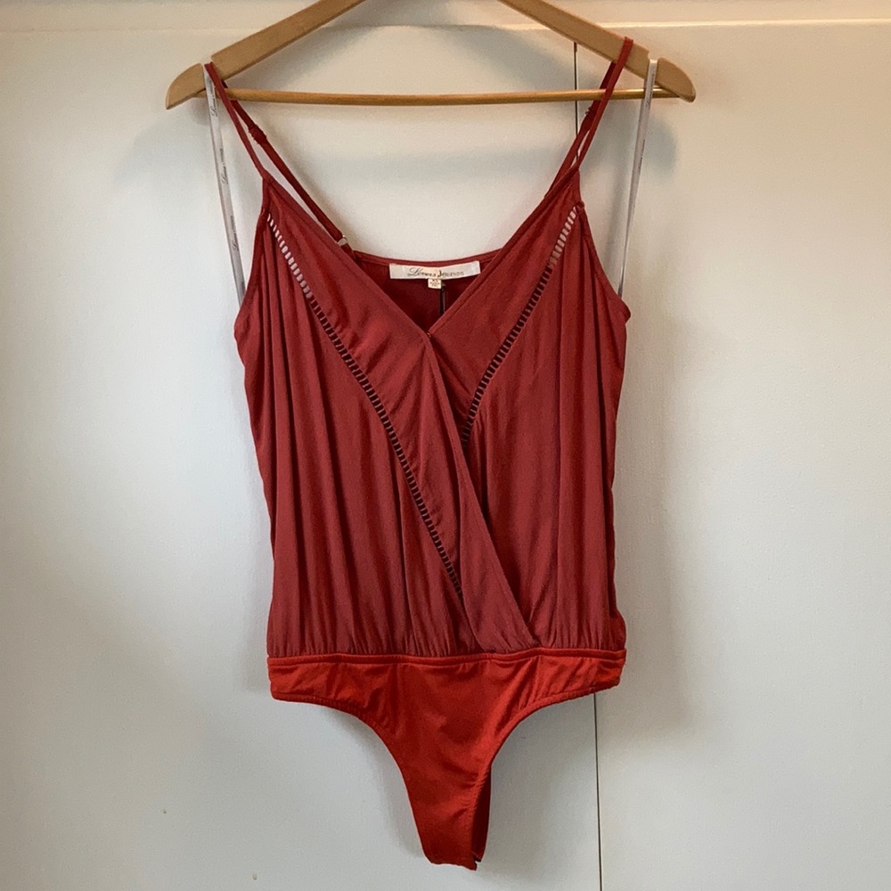 Lovers + Friends V-Neck Tank Thong Bodysuit